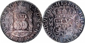 Pillars

MEXICO. 8 Reales, 1759-Mo MM. Mexico City Mint. Ferdinand VI. PCGS Genuine--Cleaned, Unc Details Gold Shield.

KM-104.2; Cal-Type 86 #344...