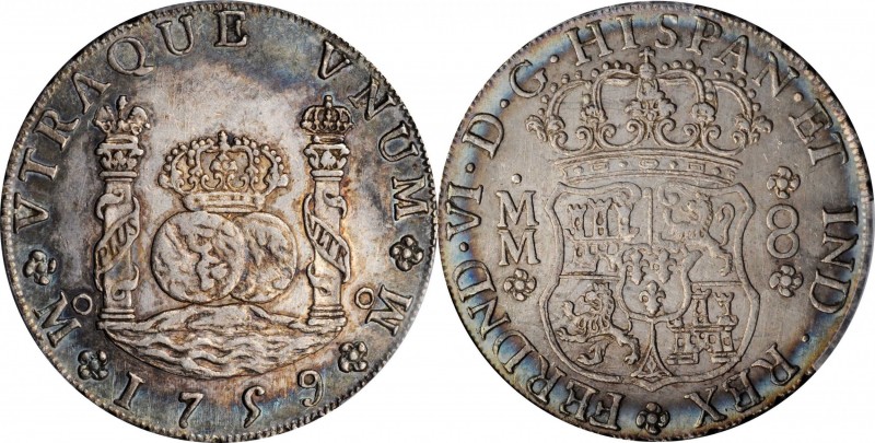 Pillars

MEXICO. 8 Reales, 1759-Mo MM. Mexico City Mint. Ferdinand VI. PCGS Ge...