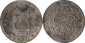 Pillars

MEXICO. 8 Reales, 1770-Mo FM. Mexico City Mint. Charles III. PCGS Genuine--Cleaned, AU Details Gold Shield.

KM-105; Cal-Type 101 #912. A...