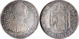 Portraits

MEXICO. 8 Reales, 1799-Mo FM. Mexico City Mint. Charles IV. NGC MS-61.

KM-109. Quite vibrant and shimmering, this mostly argent, lustr...