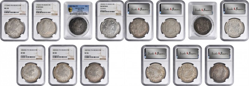 Portraits

MEXICO. Septet of 8 Reales (8 Pieces), 1774-1807. Mexico City Mint....