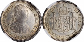 Portraits

MEXICO. Real, 1800-Mo FM. Mexico City Mint. Charles IV. NGC MS-63.

KM-81. Highly engaging and alluring, this choice minor offers treme...