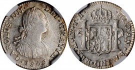 Portraits

MEXICO. Real, 1808/7-Mo TH. Mexico City Mint. Charles IV. NGC AU-58.

KM-81. Overdate variety. The final year of issue for Charles IV, ...