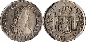 Portraits

MEXICO. 1/2 Real, 1811-Mo HJ. Mexico City Mint. Ferdinand VII. NGC MS-62.

KM-73. An incredible Mint State survivor, this minor exhibit...