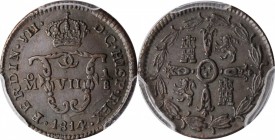 Portraits

MEXICO. 1/8 Real (Octavo), 1814-Mo. Mexico City Mint. Ferdinand VII. PCGS AU-53 Gold Shield.

KM-59; Yonaka-M01C-114. From a short live...