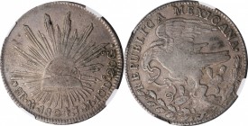 Republic Reales

MEXICO. 8 Reales, 1824-Mo JM. Mexico City Mint. NGC VF Details--Surface Hairlines.

KM-A376.2; H/O-MO12/MR12. "Hookneck" eagle. A...