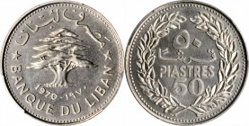 LEBANON

LEBANON. 50 Piastres, 1970. PCGS SPECIMEN-67 Gold Shield.

KM-28.1. Tied with just two others for the finest in the PCGS census, this ent...