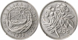 MALTA

MALTA. Copper-Nickel 25 Cents Pattern, 1985. PCGS SPECIMEN-63 Gold Shield.

cf. KM-80 (for regular issue). A VERY RARE 'pre-series' pattern...