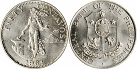 PHILIPPINES

PHILIPPINES. 50 Centavos, 1964. Kings Norton Mint. PCGS SPECIMEN-65 Gold Shield.

KM-190. A RARE offering as a specimen strike, this ...