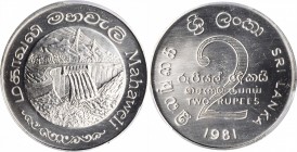 SRI LANKA

SRI LANKA. 2 Rupees, 1981. PCGS SPECIMEN-66.

KM-145. FAO issue: Mahaweli Dam. This engaging Gem would appear to be a bit conservativel...