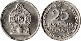 SRI LANKA

SRI LANKA. 25 Cents, 1982. Llantrisant Mint. PCGS SPECIMEN-66 Gold Shield.

KM-141.2. Quite alluring and vibrant, this issue offers a h...
