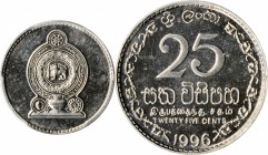 SRI LANKA

SRI LANKA. 25 Cents, 1996. PCGS SPECIMEN-65 Gold Shield.

KM-141.2a. Tied with just three others for the top spot in the PCGS census, t...