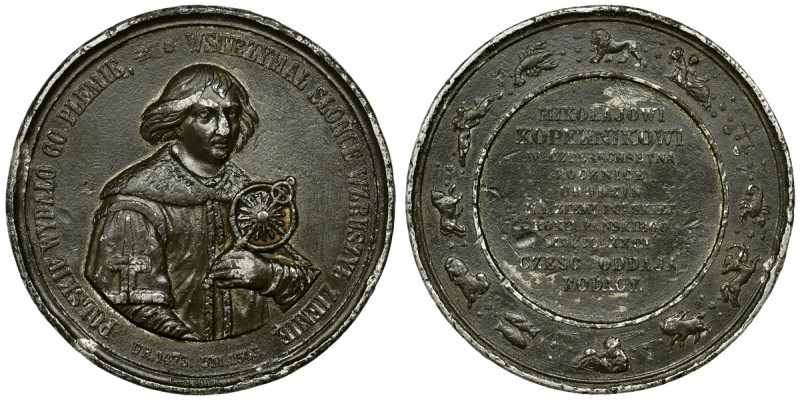 400-lecie urodzin Mikołaja Kopernika, Medal 1873
Bardzo ładny medal cynowy, auto...