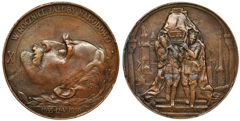 W rocznicę żałoby narodowej, Medal 1936
Medal z 1936 roku, wybity w pierwszą roc...
