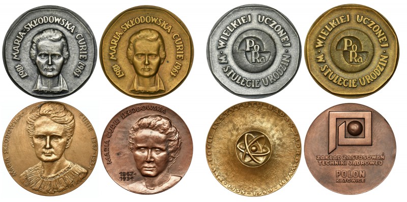 Zestaw, Maria Curie-Skłodowska, Medale (4 szt.)
Zestaw 4 medali:
- Wielkiej uczo...