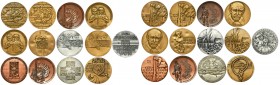 Jewish medals and related (13 pcs)
Interesting set of 13 Jewish medals. Mostly in great condition.
Zestaw 13 medali:
- Poległym Żydom (3 sz.)
- Powsta...