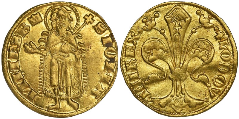 Louis I of Hungary, Goldgulden Buda
Węgierski, złoty goldgulden emitowany przez ...