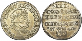 Sigismund I the Old, 3 Groschen Danzig 1540 - PRVS
Ładna moneta z menniczym blaskiem tła. Patyna.&nbsp;
Napis otokowy kończy PRVS.&nbsp;
Przedostatni ...