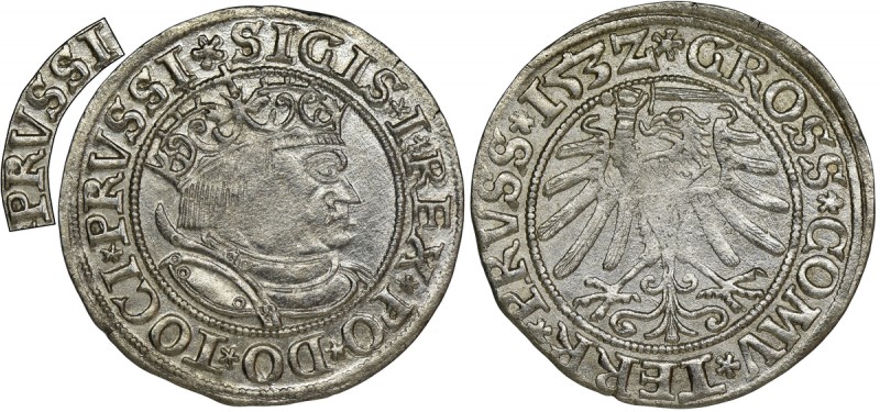 Sigismund I the Old, Groschen Thorun 1532 - PRVSSI
Znakomity egzemplarz, z obust...