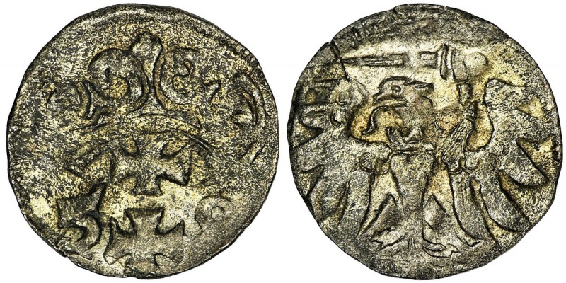 Sigismund II August, Denarius Danzig 1558
Ładnie zachowana moneta. Tło połyskowe...
