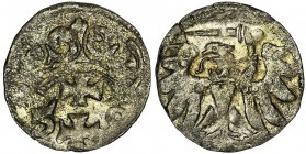 Sigismund II August, Denarius Danzig 1558
Ładnie zachowana moneta. Tło połyskowe.
Ostatni rocznik gdańskich denarów króla Zygmunta Augusta.
W Tyszkiew...