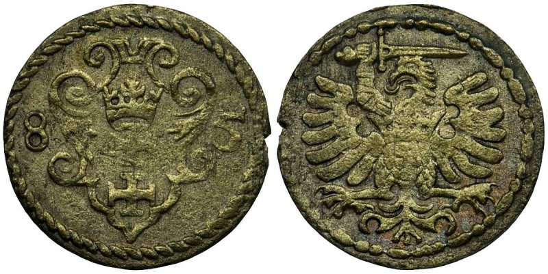 Stephan Bathory, Denarius Danzig 1585
Ostatni rocznik gdańskich denarów Batorego...