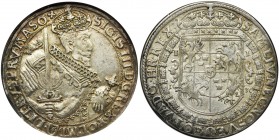 Sigismund III Vasa, Thaler Bromberg 1630 II - NGC AU55
Bardzo ładny talar Zygmunta III Wazy, w delikatnej starej patyna.
Moneta z zachowanym menniczym...