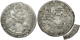 Sigismund III Vasa, 1/4 Thaler Bromberg 1621 - PRV MAS - RARE
Rzadsza odmiana z napisem NECO SVE na rewersie.
Napis otokowy kończy PRV MAS.&nbsp; Refe...