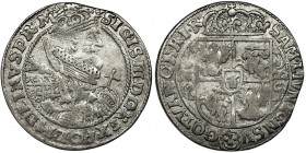 Sigismund III Vasa, 1/4 Thaler Bromberg 1622 - PR M
Bardzo ciekawy, odmienny typ korony, z dodatkową, błędnie nabitą gwiazdką wewnątrz.
Końcówka napis...