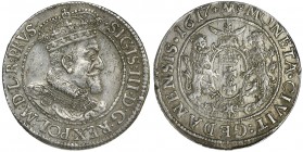 Sigismund III Vasa, 1/4 Thaler Danzig 1617 - PRVS•
Zdecydowanie ponadprzeciętny egzemplarz. Dobry detal i dużo menniczego połysku. Ładna, równomierna ...