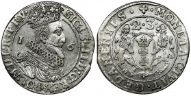 Sigismund III Vasa, 1/4 Thaler Danzig 1623 - PRV•
Bardzo ciekawa odmiana z końcówką&nbsp;PRV• oraz z kropką • na pysku jednego z lwów.
Według Pana Igo...