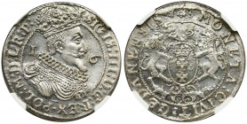 Sigismund III Vasa, 1/4 Thaler Danzig 1625 - NGC MS62 - P:
Piękny, menniczy egzemplarz, obustronnie połyskowy.
P: kończy napis otokowy.
Reference: Sha...