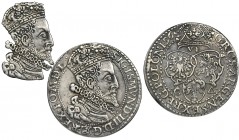 Sigismund III Vasa, 6 Groschen Marienburg 1596 - VERY RARE
Najrzadszy szóstak malborski Zygmunta III Wazy, z charakterystyczną, dużą głową króla. Na r...