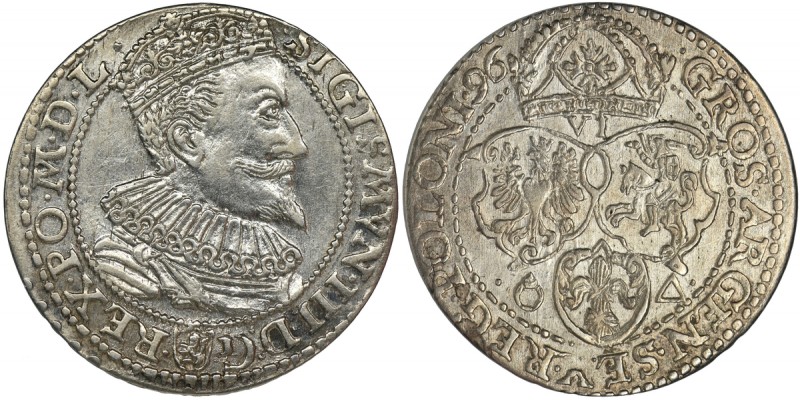 Sigismund III Vasa, 6 Groschen Marienburg 1596
Pierwszy rocznik szóstaków malbor...
