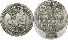 Sigismund III Vasa, 3 Groschen Marienburg 1594 - RARE
Rzadka odmiana ze skróconą datą rozdzieloną zamkniętym pierścieniem, znakiem dzierżawcy mennicy ...