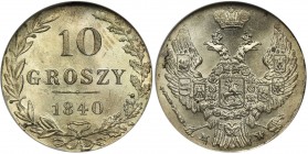 10 groschen Warsaw 1840 MW - NGC MS67 - BEAUTIFUL
Moneta w stanie konkursowym, fenomenalna i niespotykana zarazem.&nbsp;
Menniczy egzemplarz z mocnym ...