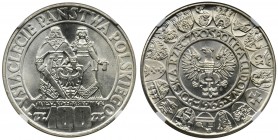 100 złotych 1966 Mieszko i Dąbrówka - NGC MS67 - PIĘKNA
Wyśmienicie zachowany egzemplarz jakże kultowej monety z okresu PRL.
Wyselekcjonowany, doskona...