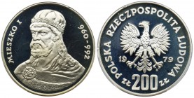200 złotych 1979 Mieszko I - PCGS PR68 DCAM - LUSTRZANKA
Rzadsza moneta kolekcjonerska.&nbsp;
Pięknie zachowane. Reference: Parchimowicz 307
Grade: PC...