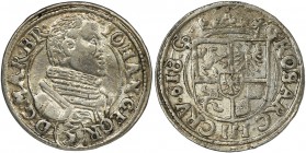 Silesia, Duchy of Krnov, Johann Georg, 3 Kreuzer Krnov 1618
Rzadka pozycja w tak pięknym stanie zachowania.
Odmiana ze skróconą datą 618 bez jedynki.
...