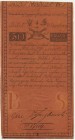 50 złotych 1794 - C - zw. Pieter de Vries & Comp
Banknot z napisowym fragmentem znaku wodnego Pie ter de Vries &amp; &nbsp;Comp.
Ugięty i przełamany w...