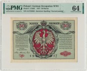50 marek 1916 Jenerał - A - PMG 64 - DUŻA RZADKOŚĆ
Bezapelacyjnie banknot ogromnej rzadkości w emisyjnym stanie zachowania.&nbsp;
Jest to jedna z tych...