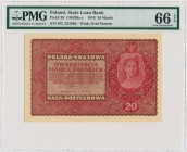 20 marek 1919 - II Serja FL - PMG 66 EPQ
Numerator typu trzeciego.&nbsp;
Wyśmienity egzemplarz z wysoką oceną od PMG. Reference: Miłczak 26b
Grade: PM...