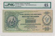 10 milionów marek 1923 - D - PMG 45
Najwyższy nominał marek inflacyjnych jaki trafił do obiegu.&nbsp;
Rzadsza odmiana jednoliterowa.&nbsp;
Bez łatwo d...