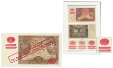 100 złotych 1934(9) - fałszywy przedruk okupacyjny - ILUSTROWANY w katalogu Cz.Miłczaka
Fałszywy przedruk okupacyjny na banknocie z datą emisji 1934. ...