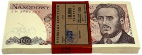 Paczka bankowa 100 złotych 1988 - RM - 100 sztuk
Pięknie zachowana.
Tak jak w przypadku większości paczek, drobne niedoskonałości mogą wystąpić przy s...