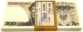 Paczka bankowa 500 złotych 1982 - FW - 100 sztuk
Pięknie zachowana.
Tak jak w przypadku większości paczek, drobne niedoskonałości mogą wystąpić przy s...