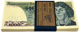 Paczka bankowa 1.000 złotych 1982 - EA - 100 złotych
Pięknie zachowana.
Tak jak w przypadku większości paczek, drobne niedoskonałości mogą wystąpić pr...