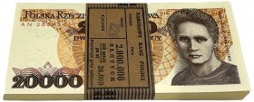 Paczka bankowa 20.000 złotych 1989 - AN - 100 sztuk - RZADKA
Rzadka paczka.&nbsp;
Pięknie zachowana.
Tak jak w przypadku większości paczek, drobne nie...
