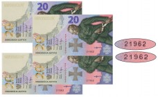 20 złotych 2020 - Bitwa Warszawska - RP - SPEKTAKULARNY błąd w numeracji
Unikatowy zestaw czterech banknotów kolekcjonerskich wydrukowanych w setną ro...