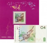 PWPW 04, Ptaszki (2004) - AA - dzwon farbą - w emisyjnym folderze
Wariant serii AA. Zabezpieczanie dzwonem z farbą.
W komplecie dedykowany różowy fold...